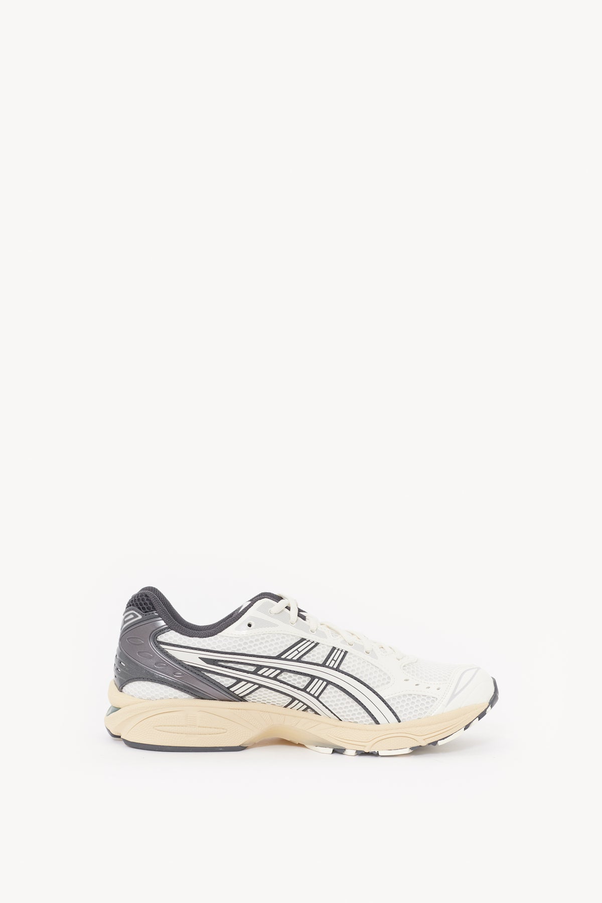 ASICS CREAM OBSIDIAN GREY GEL KAYANO 14 SNEAKERS