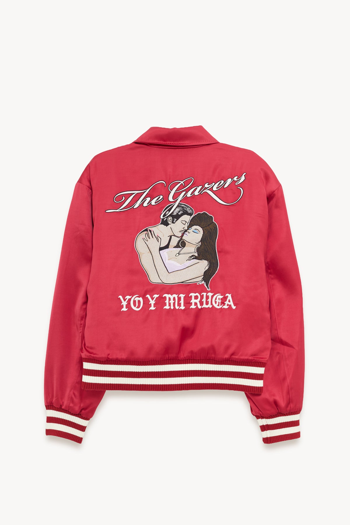 SECOND LAYER RED ACES SATIN CLUB JACKET