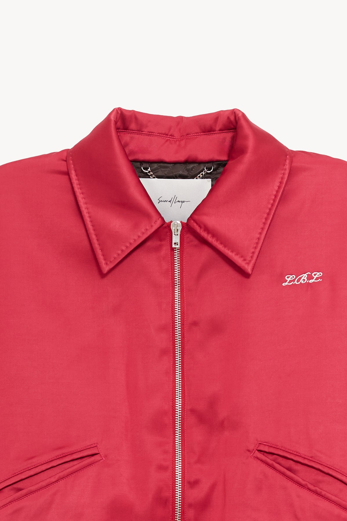 SECOND LAYER RED ACES SATIN CLUB JACKET