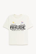 RHUDE VINTAGE WHITE RHUDE REGATTA CLUB T SHIRT
