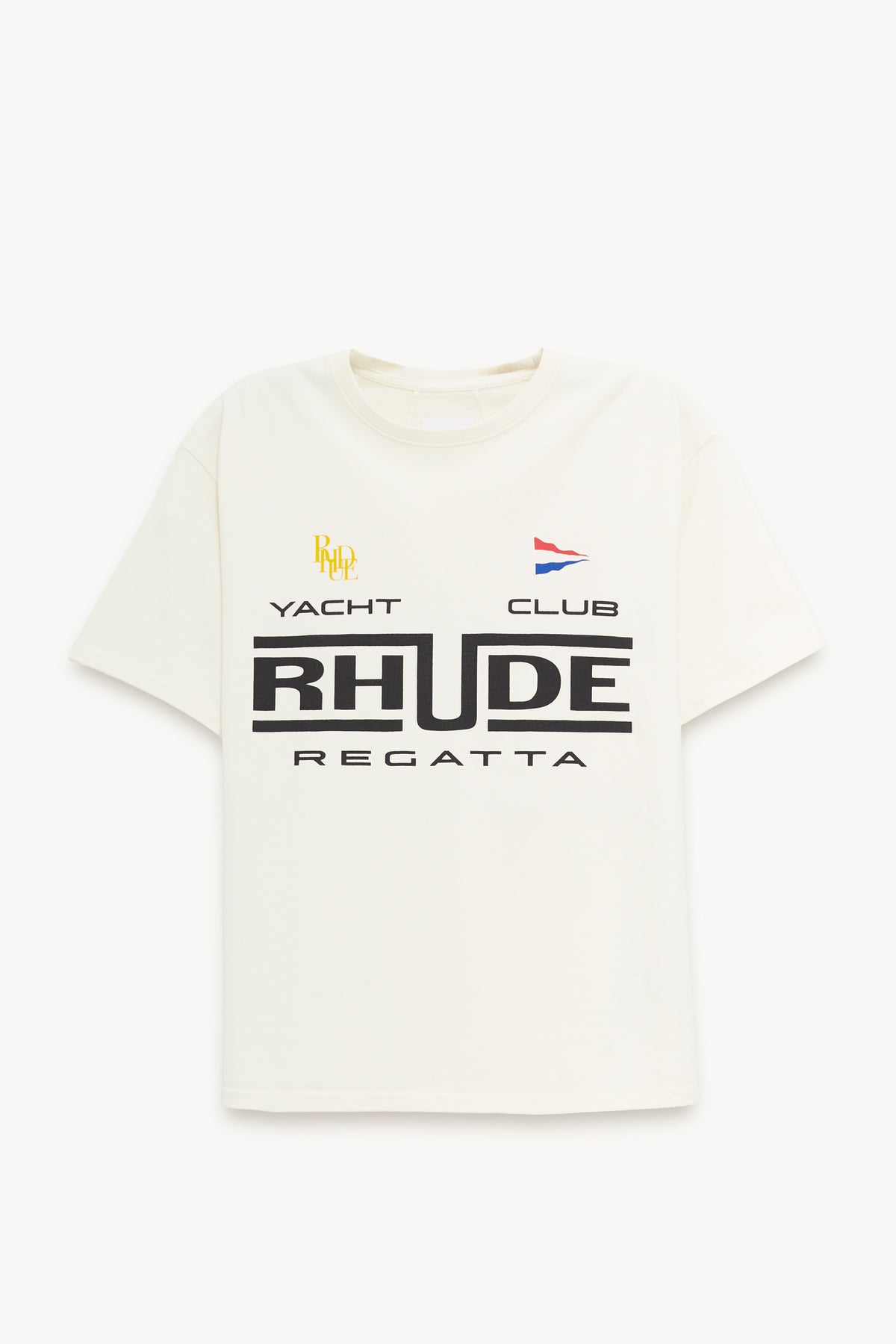 RHUDE VINTAGE WHITE RHUDE REGATTA CLUB T SHIRT