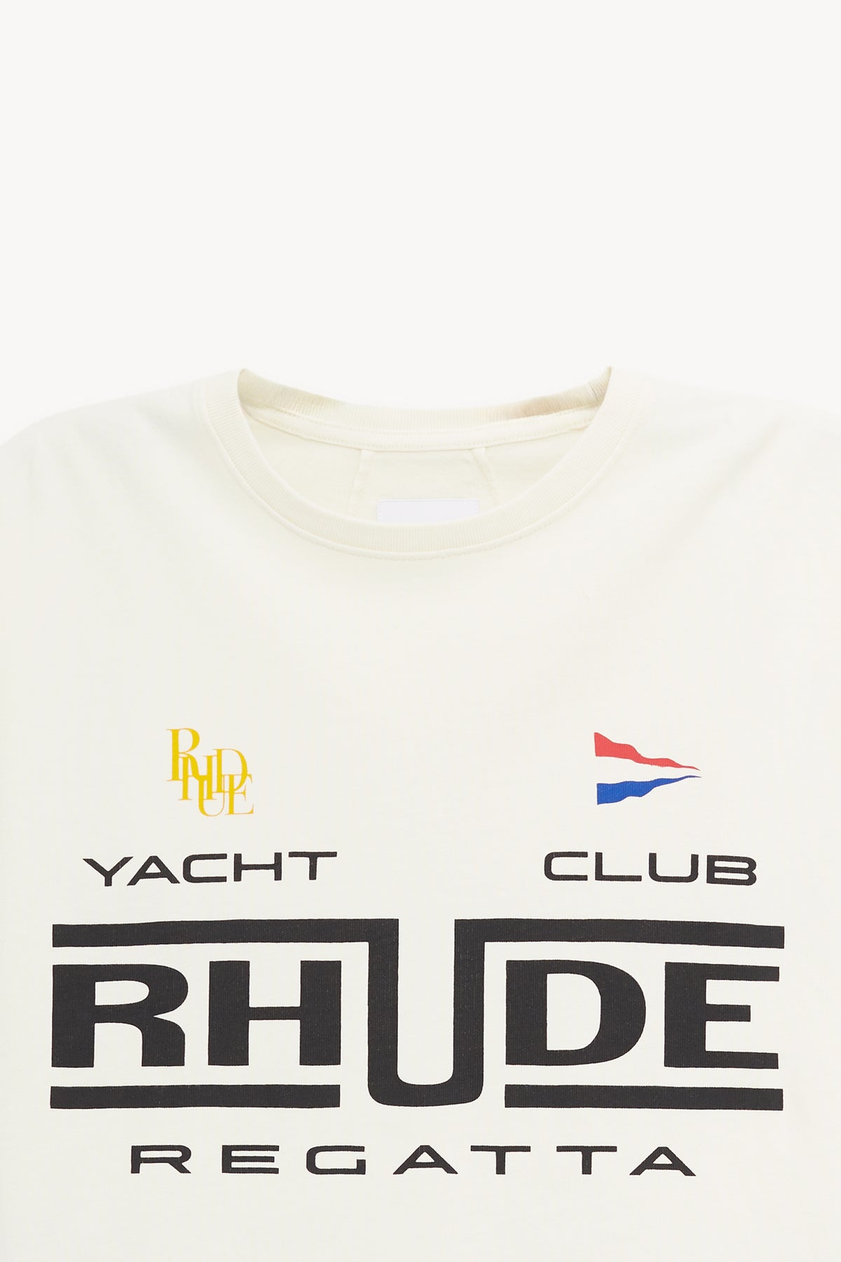 RHUDE VINTAGE WHITE RHUDE REGATTA CLUB T SHIRT