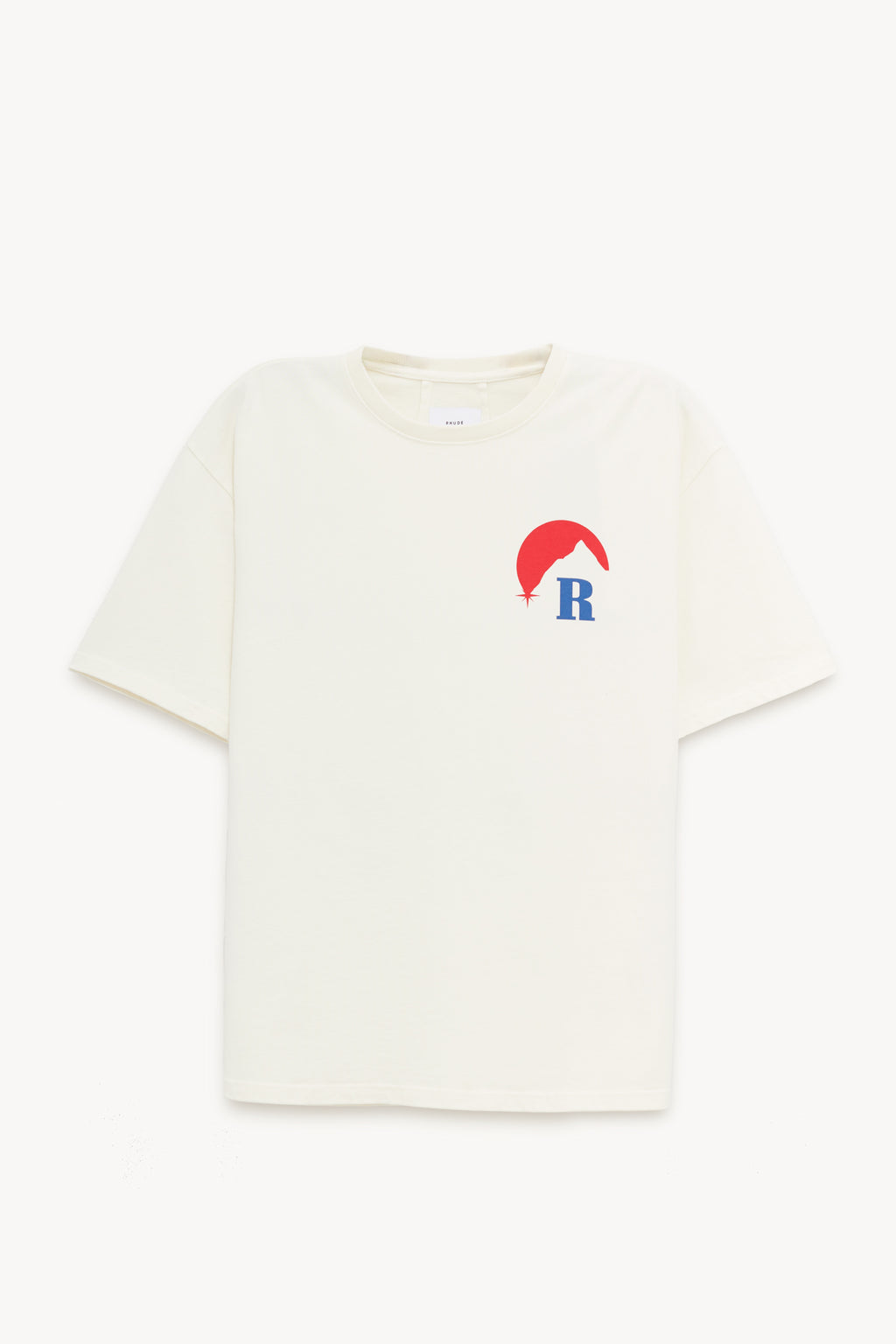 RHUDE VINTAGE WHITE MOONLIGHT REGATTA T SHIRT
