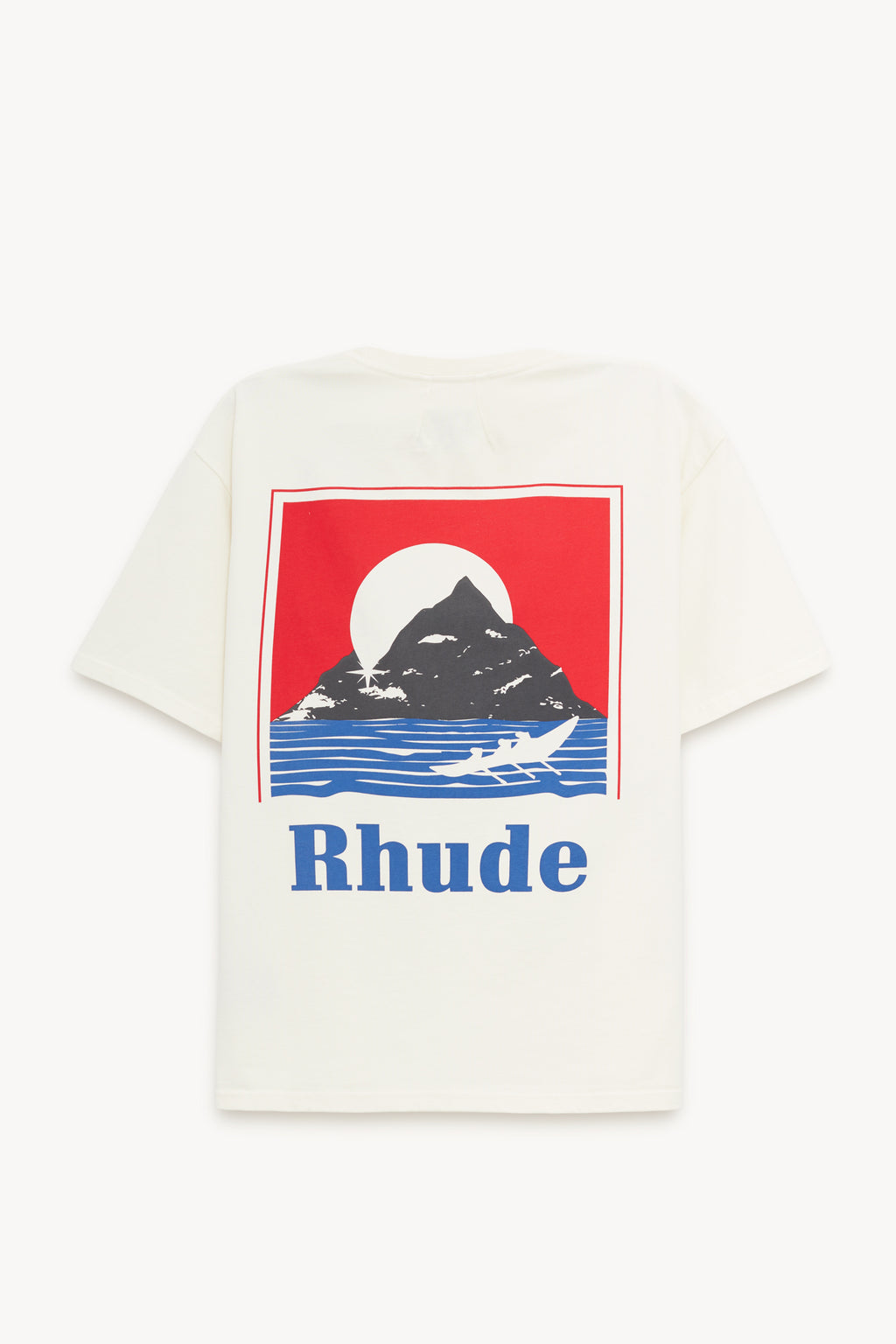 RHUDE VINTAGE WHITE MOONLIGHT REGATTA T SHIRT