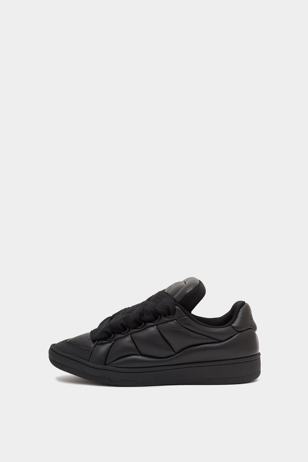 LANVIN BLACK CURB XL LOW TOP SNEAKERS