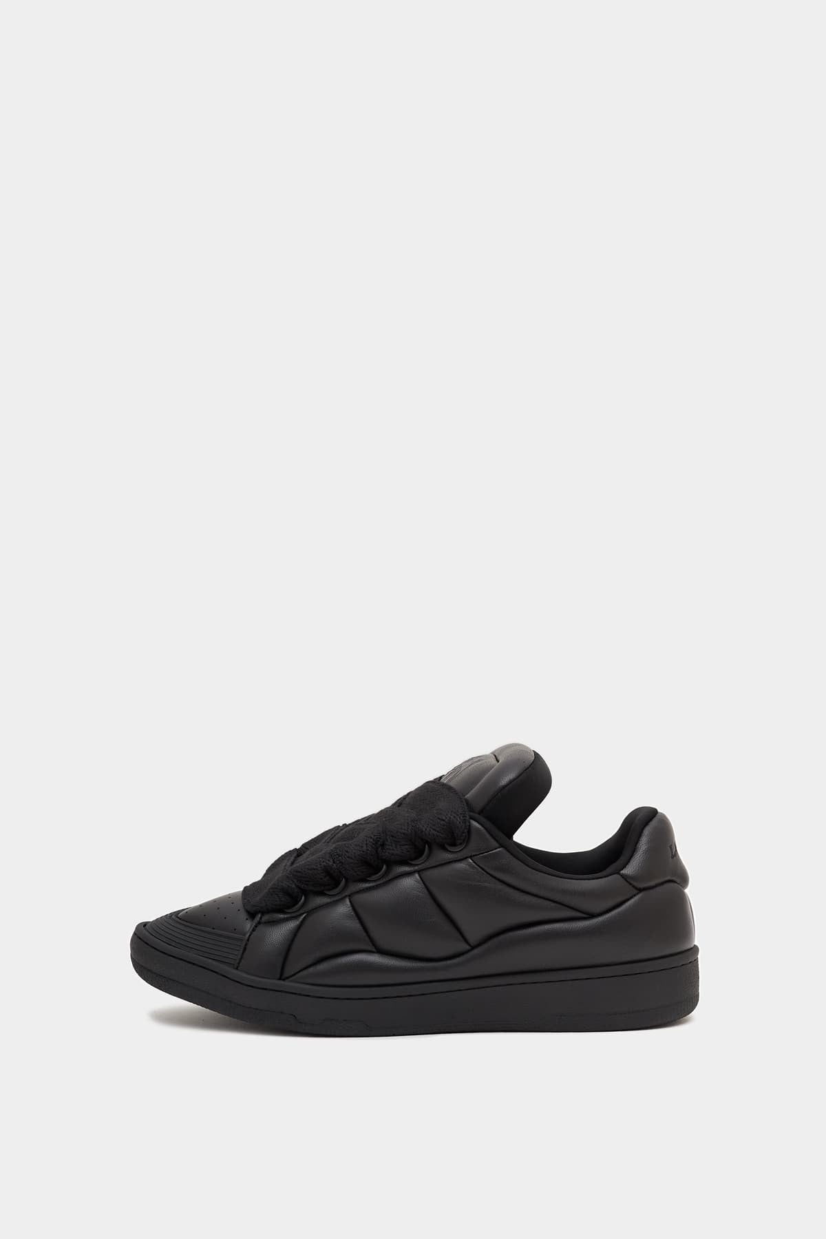 LANVIN BLACK CURB XL LOW TOP SNEAKERS