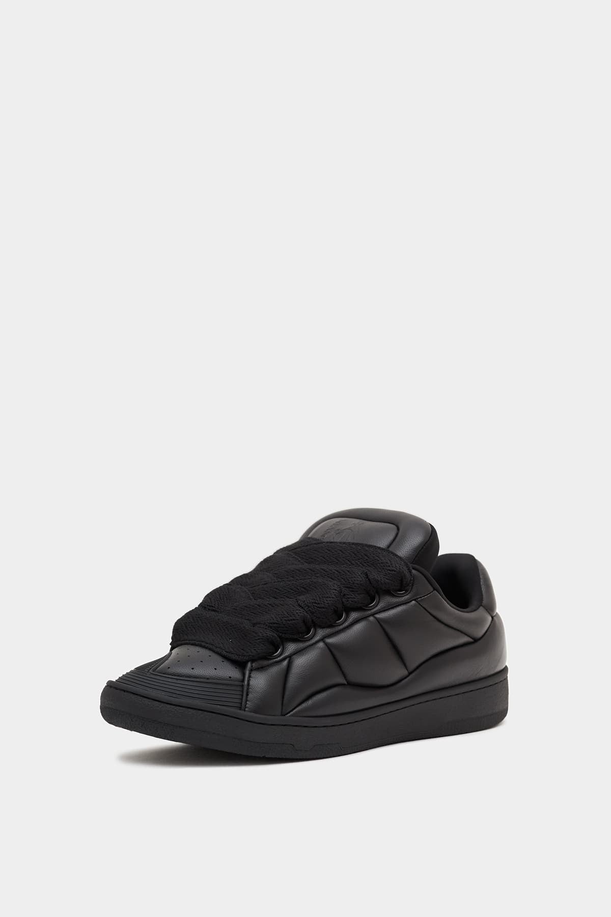 LANVIN BLACK CURB XL LOW TOP SNEAKERS