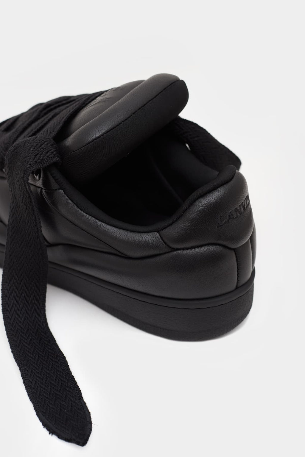 LANVIN BLACK CURB XL LOW TOP SNEAKERS