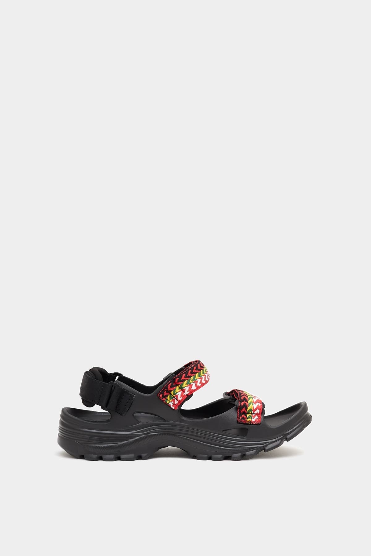 LANVIN x SUICOKE BLACK SANDALS CURB LACES