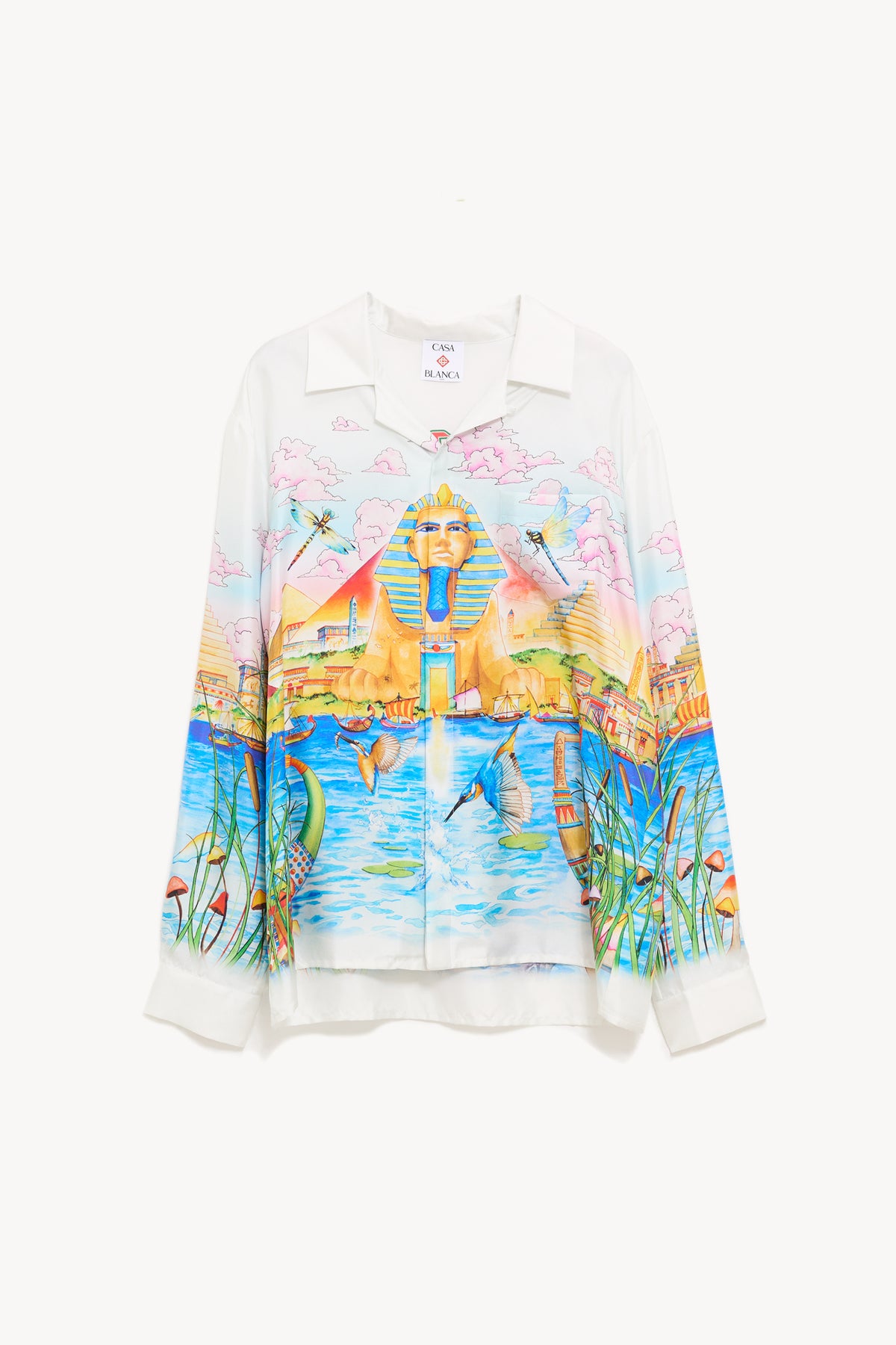 CASABLANCA WHITE EGYPT AS IT WAS CUBAN COLLAR LS SHIRT