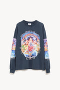 CASABLANCA NAVY EVEIL ANCESTRAL WASHED LS T SHIRT