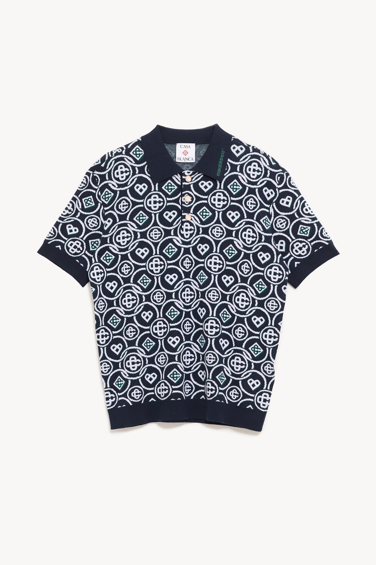 CASABLANCA CC MONOGRAM POLO SHIRT