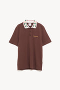 CASABLANCA BROWN LAUREL PIQUE POLO