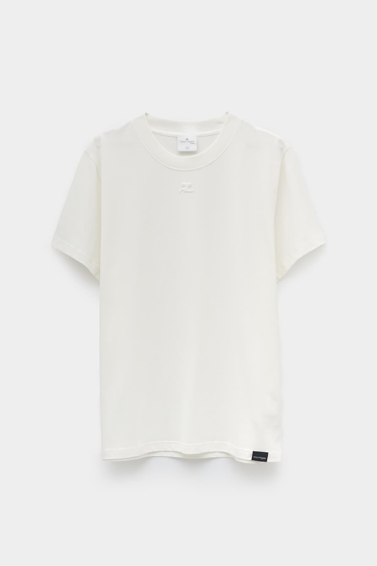 COURREGES HERITAGE WHITE AC STRAIGHT T SHIRT