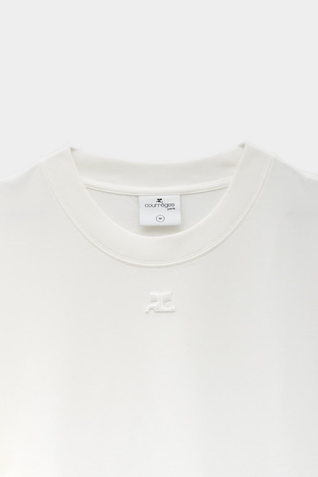 COURREGES HERITAGE WHITE AC STRAIGHT T SHIRT