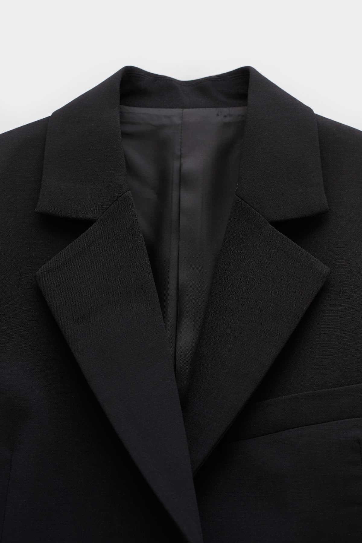LANVIN BLACK WAISTED SINGLE BREASTED JACKET