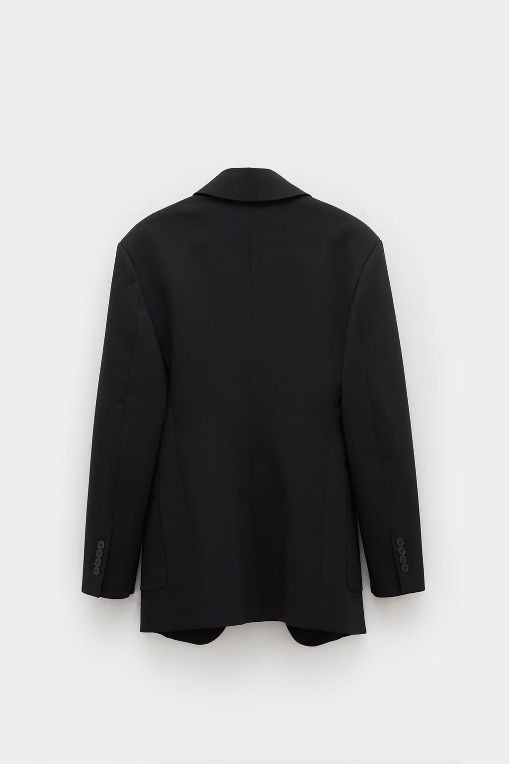 LANVIN BLACK WAISTED SINGLE BREASTED JACKET