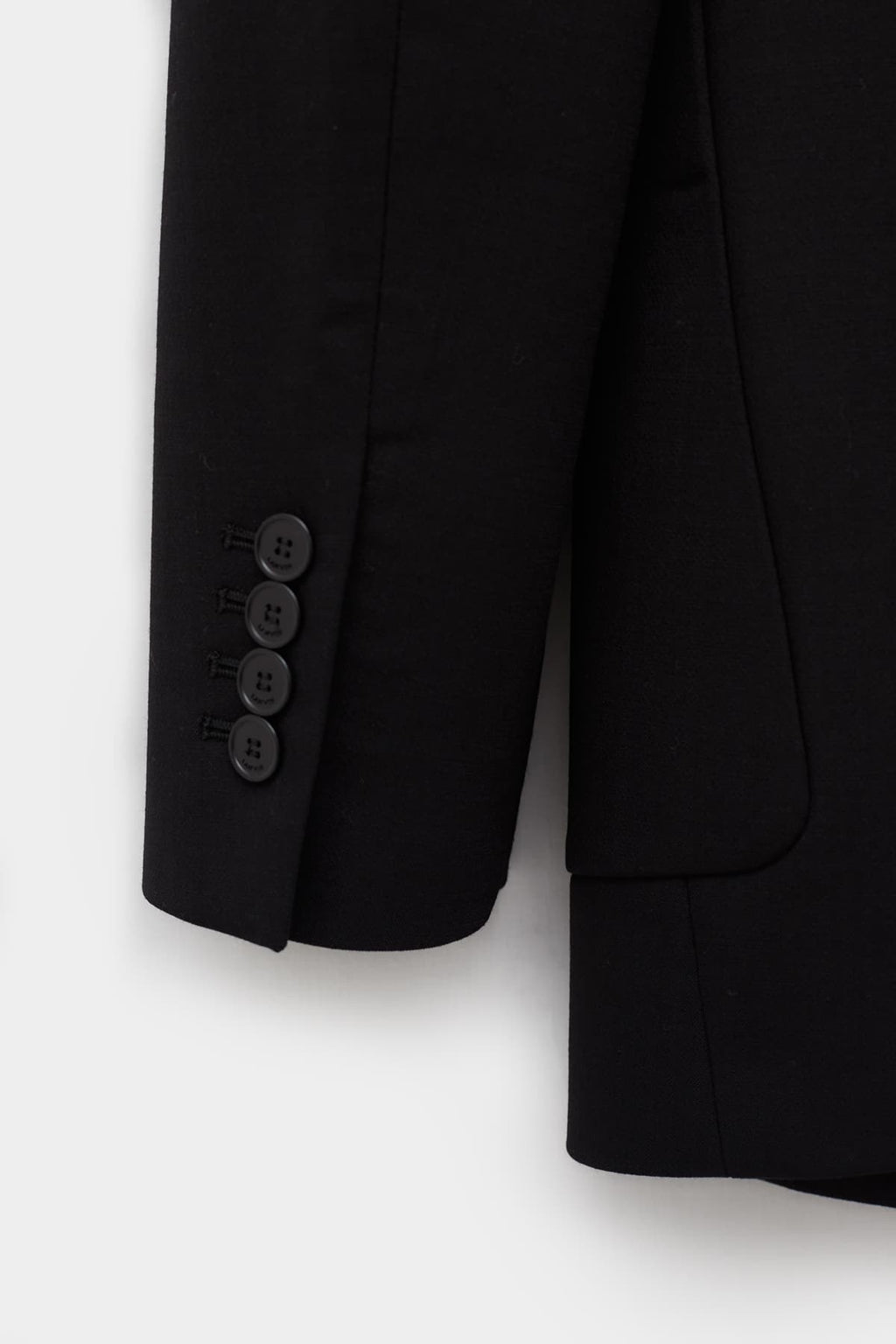 LANVIN BLACK WAISTED SINGLE BREASTED JACKET