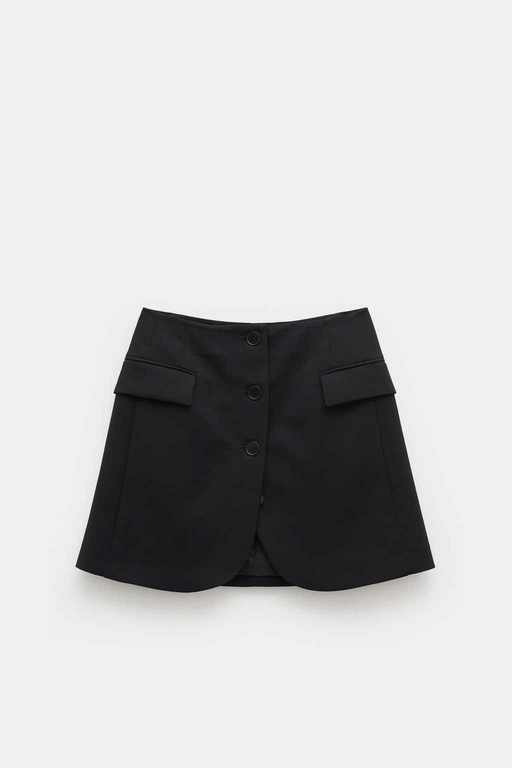LANVIN BLACK SHORT TAILORED SKIRT