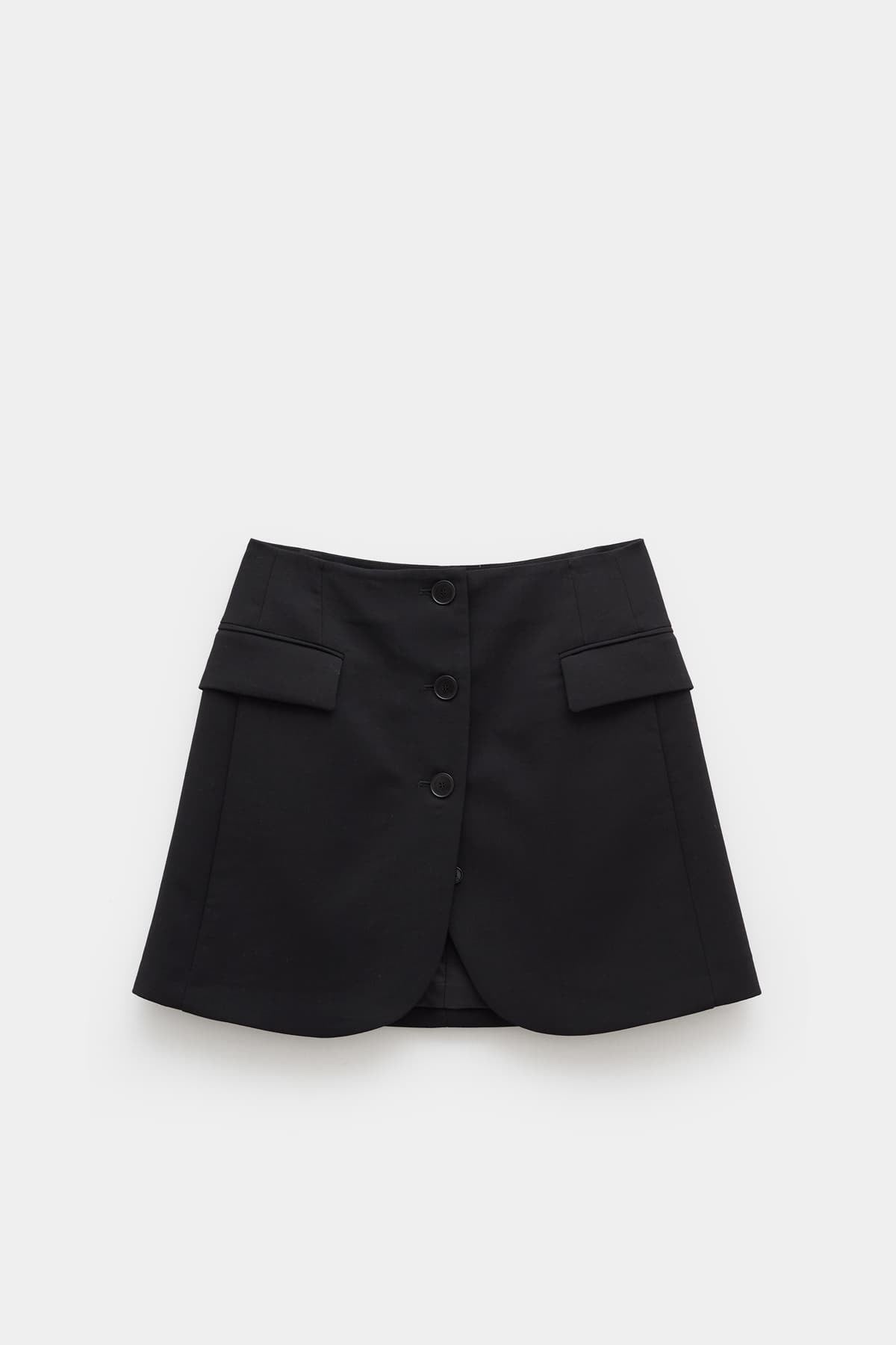 LANVIN BLACK SHORT TAILORED SKIRT