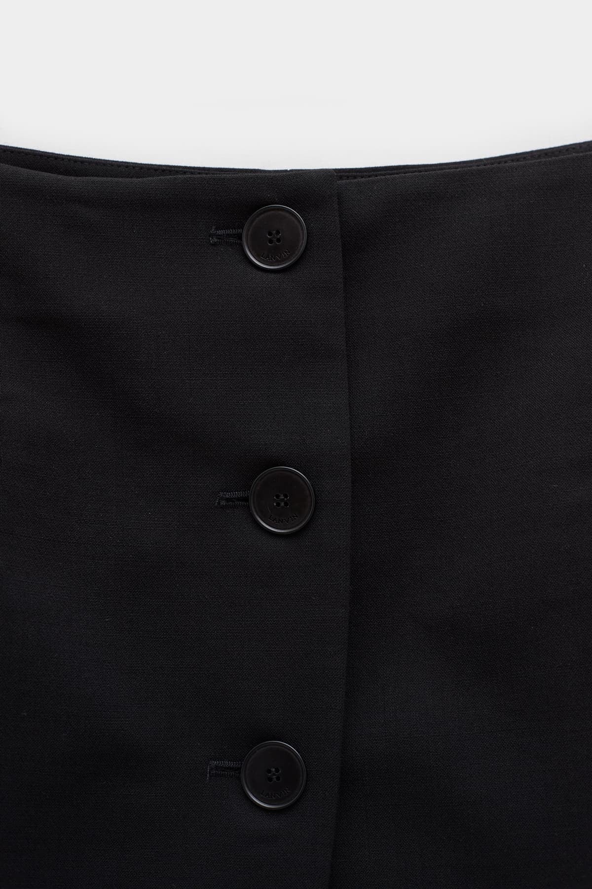 LANVIN BLACK SHORT TAILORED SKIRT