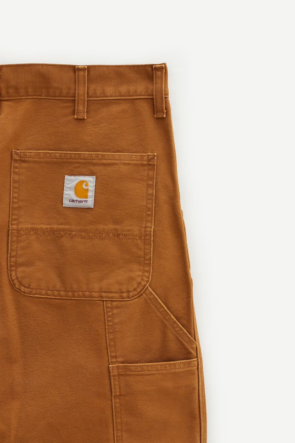 CARHARTT WIP DEEP H BROWN DOUBLE KNEE TROUSERS