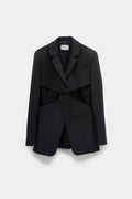 COPERNI BLACK TWISTED CUT OUT TAILORED JACKET