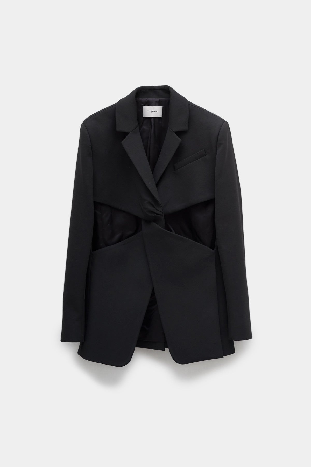 COPERNI BLACK TWISTED CUT OUT TAILORED JACKET