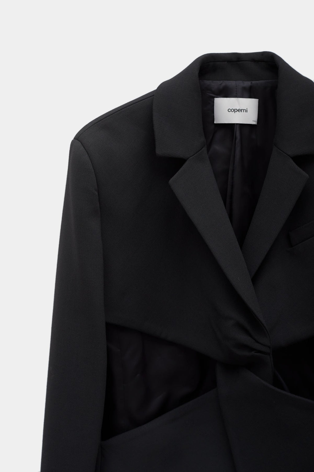 COPERNI BLACK TWISTED CUT OUT TAILORED JACKET