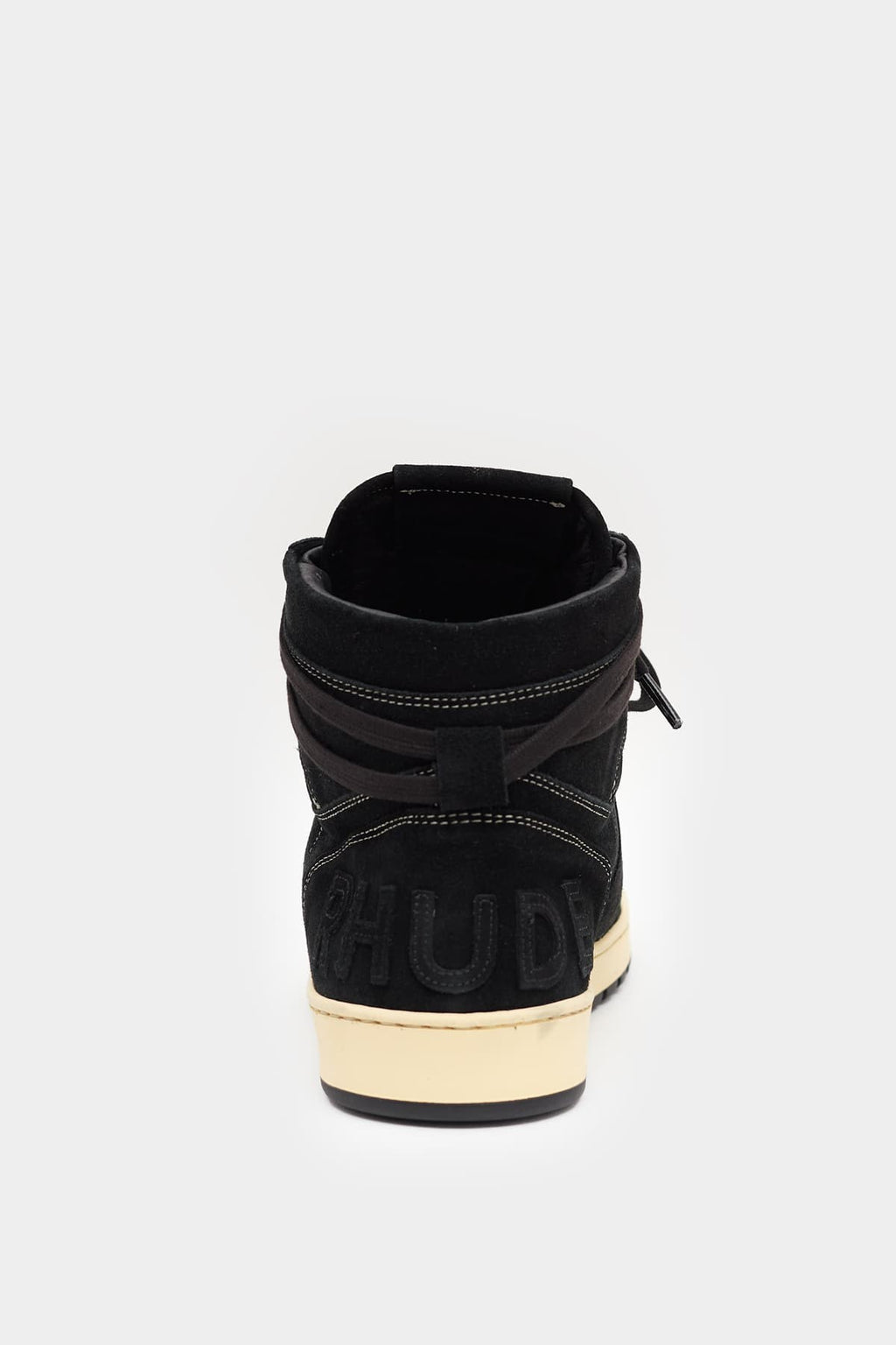 RHUDE BLACK RHECESS SUEDE HIGH SNEAKERS