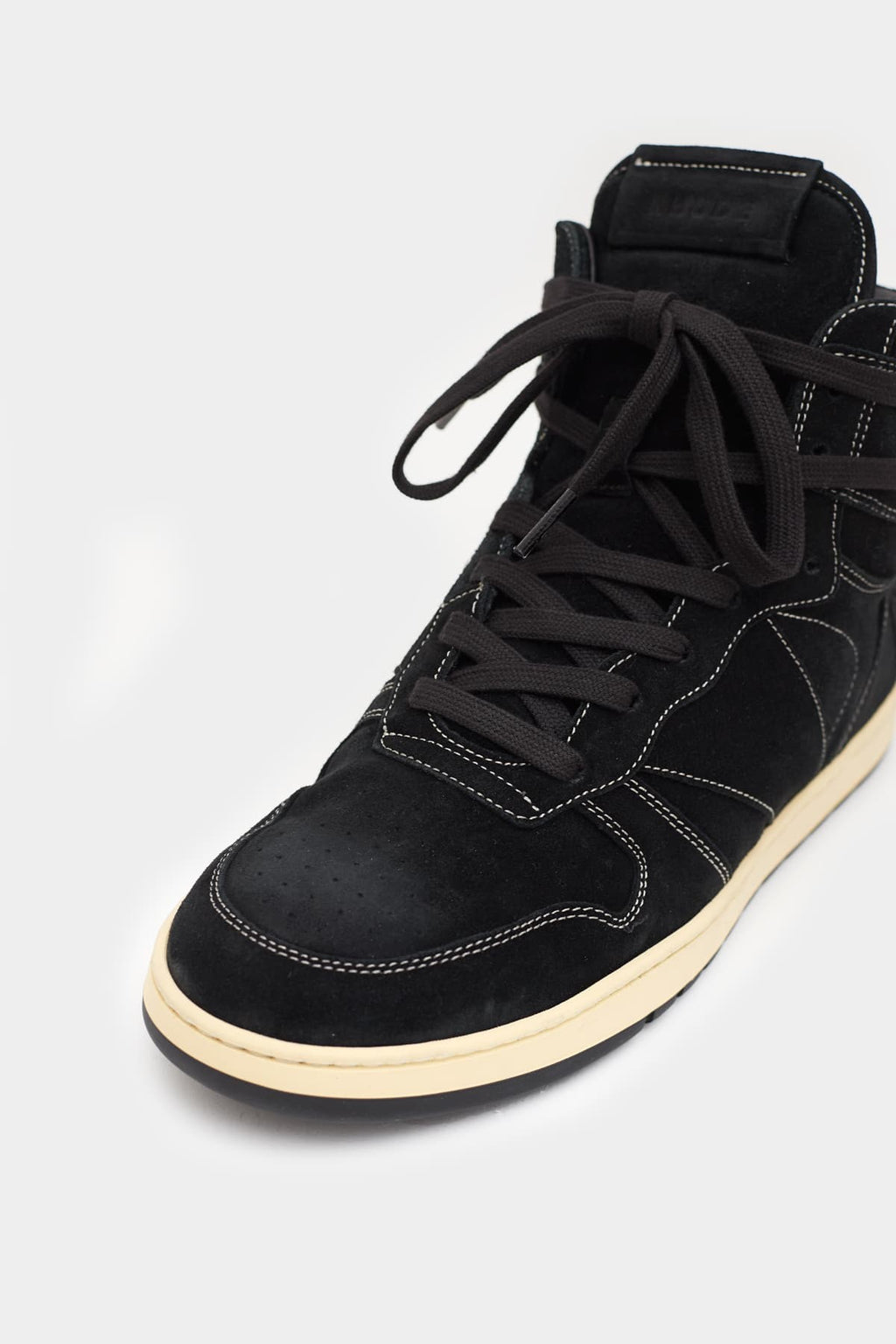 RHUDE BLACK RHECESS SUEDE HIGH SNEAKERS