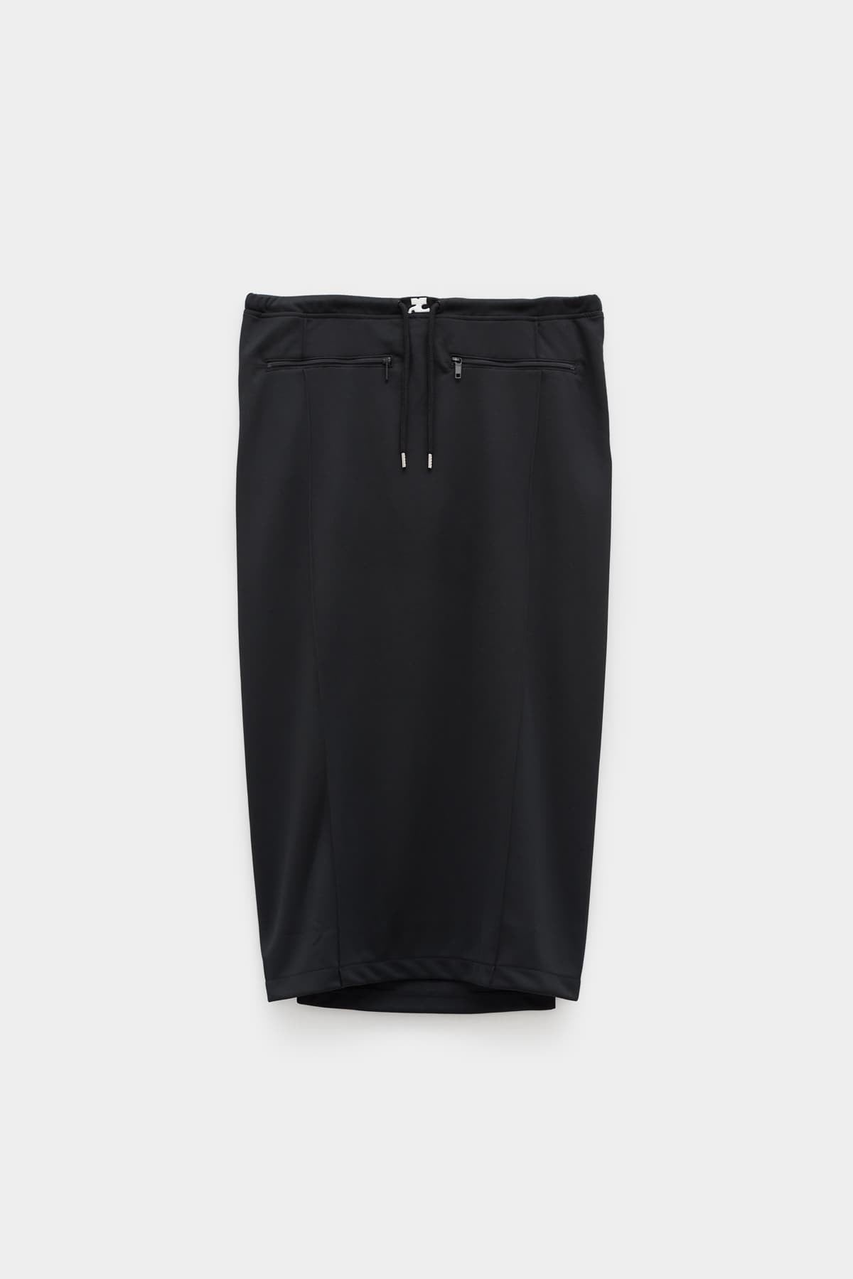 COURREGES BLACK LONG TRACKSUIT SKIRT