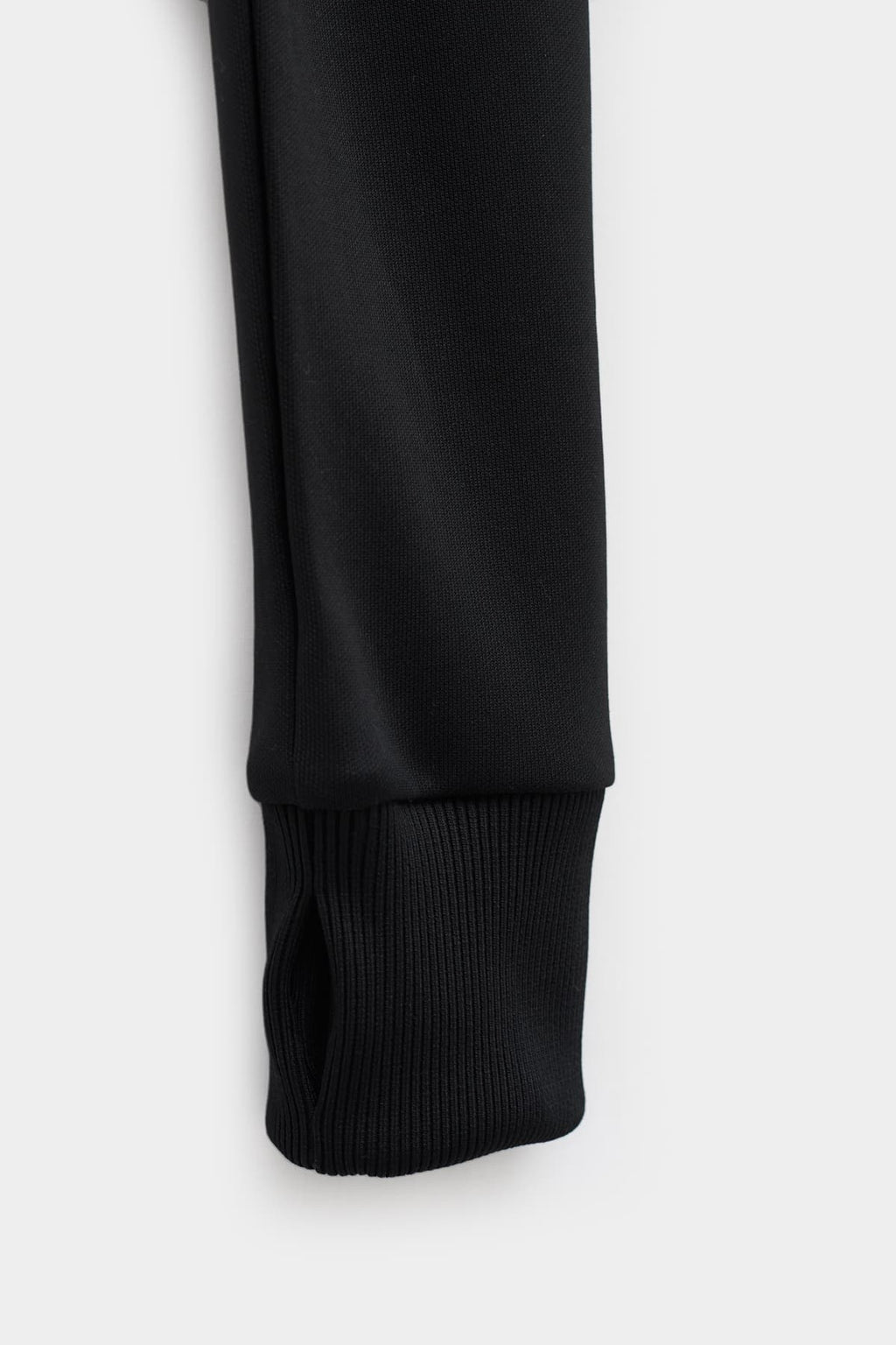 COURREGES BLACK MAXI RIB TRACKSUIT CROPPED JACKET