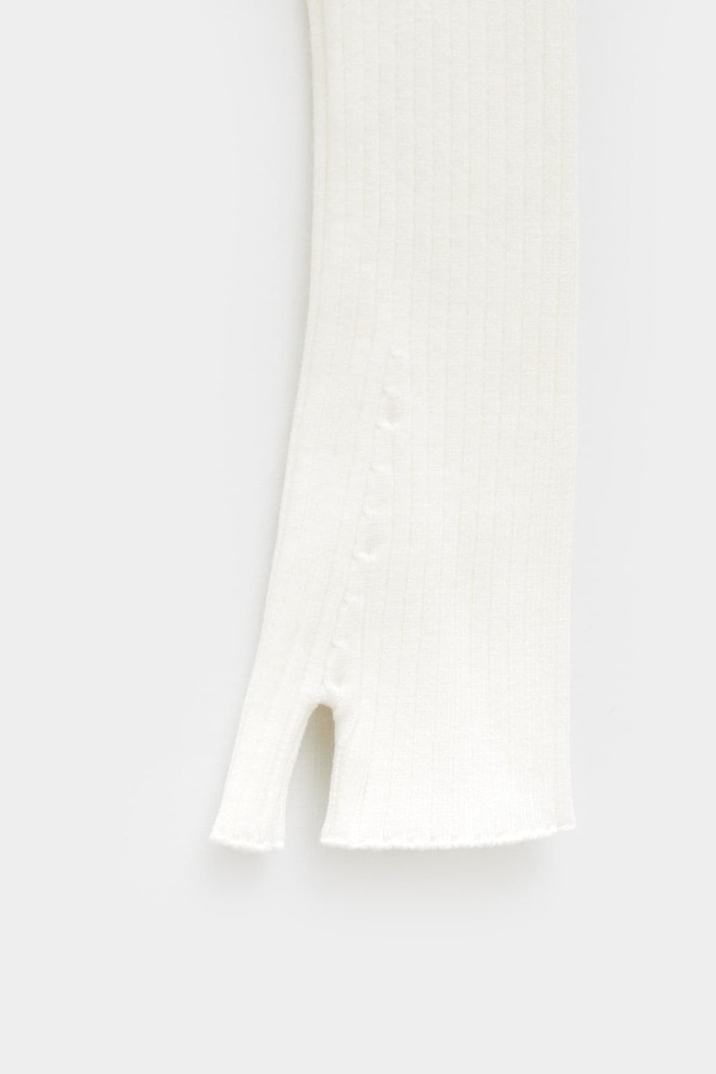 COURREGES HERITAGE WHITE RIB KNIT HOLLISTIC BRA